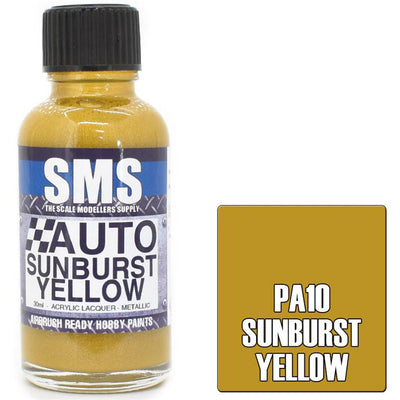 SMS PA10 - AIRBRUSH FARBE 30ML AUTO SUNBURST YELLOW SCALE MODELLERS SUPPLY