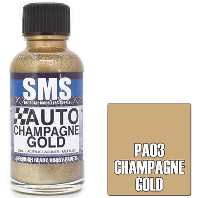 SMS AIRBRUSH PAINT 30ML AUTO COLOUR CHAMPAGNE SCALE MODELLERS SUPPLY