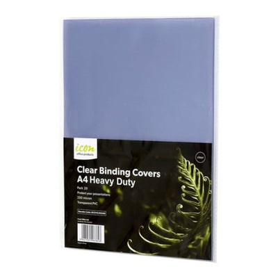 Okin BCOVCLR20HD - Icon Binding Covers A4 Clear Heavy Duty 250mic, Pack of 20