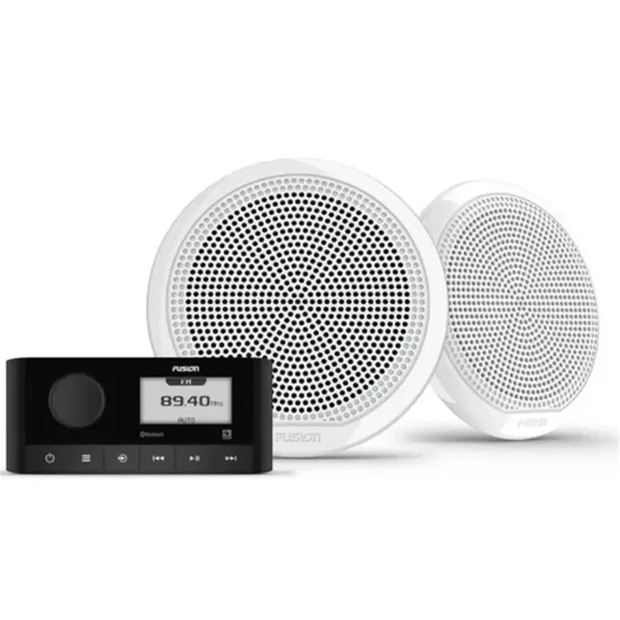 010-02405-51 - FUSION MARINE STEREO KIT MS-RA60 WITH EL CLASSIC WHITE SPEAKERS