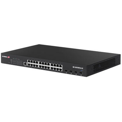 EDIMAX GS-5424PLXV2 – 24-Port Gigabit PoE+ Web Smart Überwachungs-Switch mit 4x 10GbE SFP+ Uplinks.