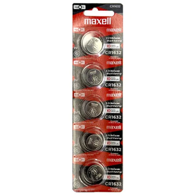 Maxell Lithium Battery CR1632 3V Coin Cell 5 Pack