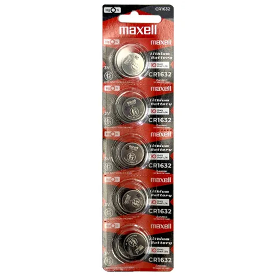 Maxell Lithiumbatterie CR1632 3V Knopfzelle 5er-Pack
