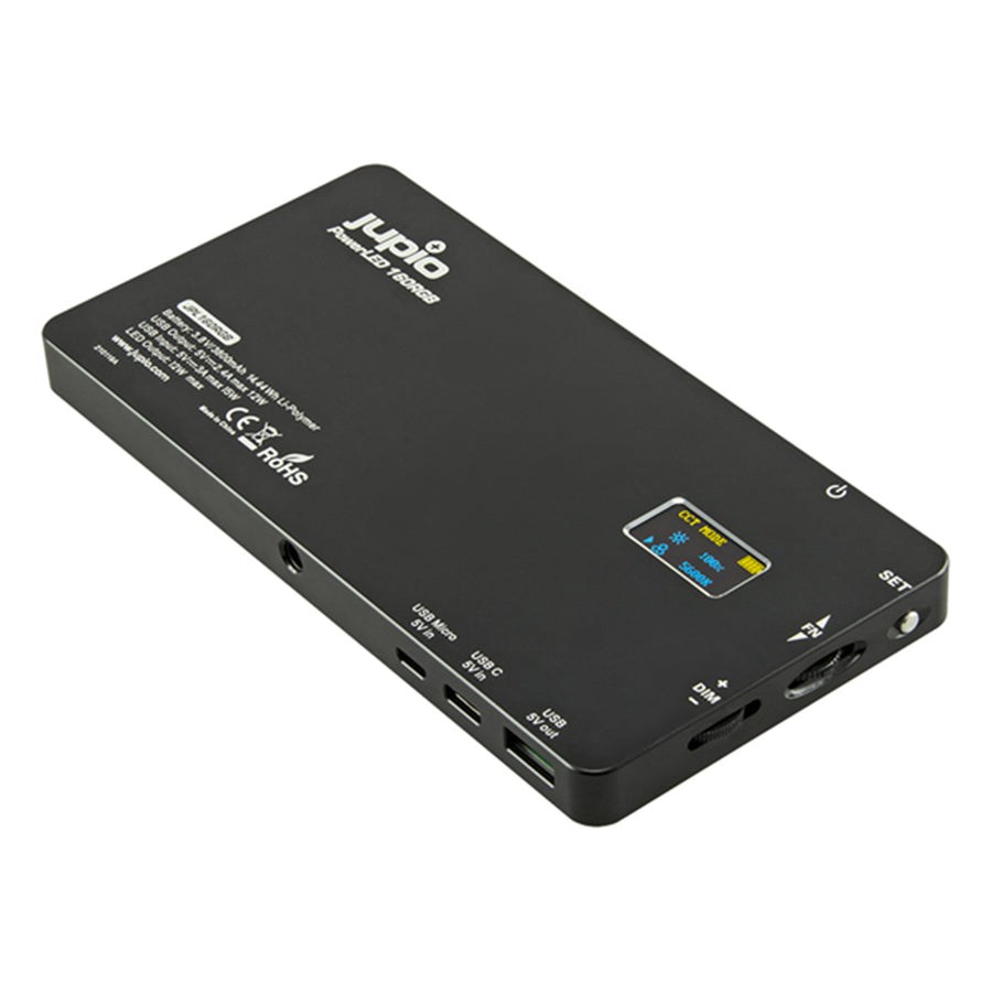 JPL160RGB - JUPIO POWERLED 160 RGB LED LIGHT / POWER BANK WITH BUILT-IN BATTERY 3800MAH