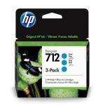 HI7123C - HP #712 29ml  Cyan 3pk 3ED77A