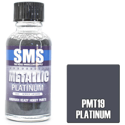 SMS AIR BRUSH PAINT 30ML PLATINUM ACRYLIC LACQUER SCALE MODELLERS SUPPLY