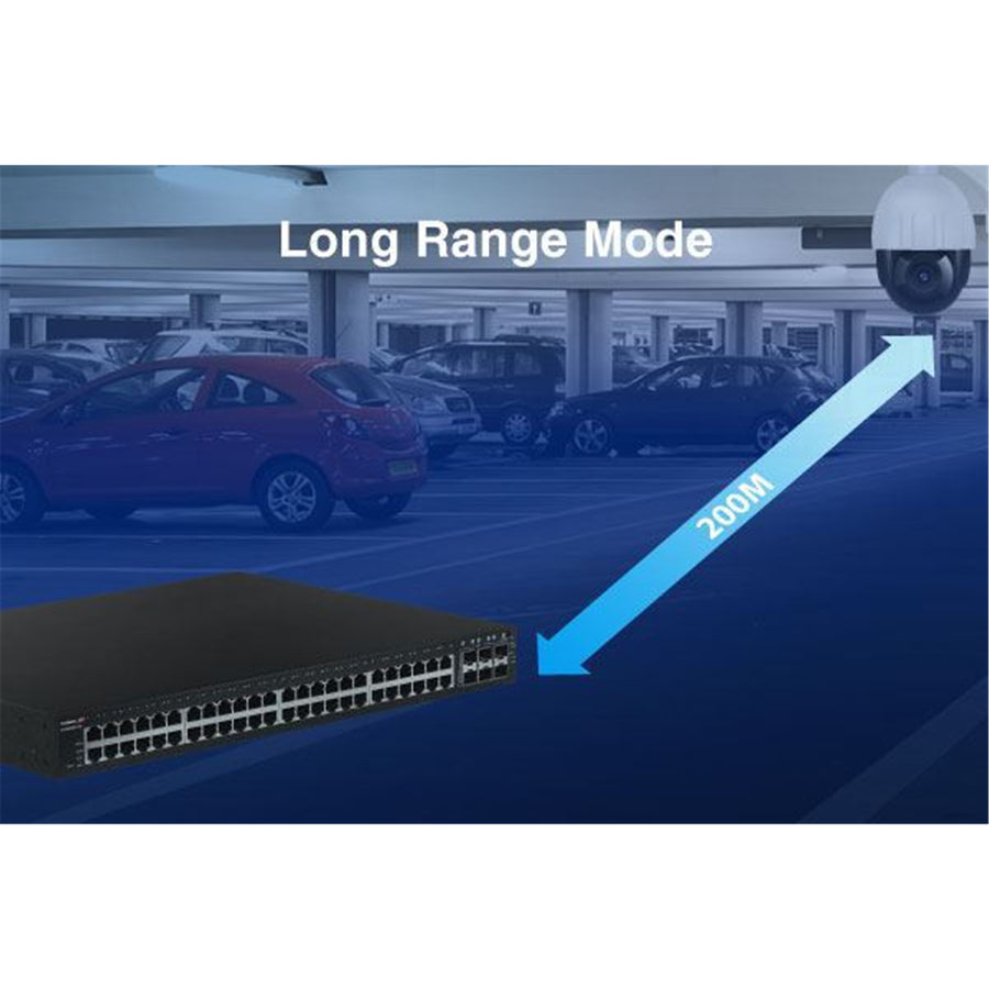 EDIMAX GS-5654PLXV2 - 54 Port Gigabit PoE+ Long Range Web Smart Switch
