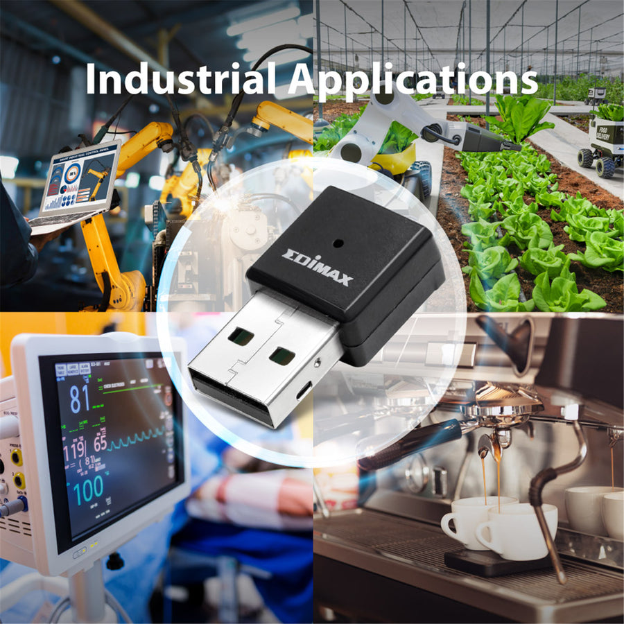EDIMAX IEW-7811UTC - Industrial AC650 Wi-Fi 5 Dual-Band USB Adapter.
