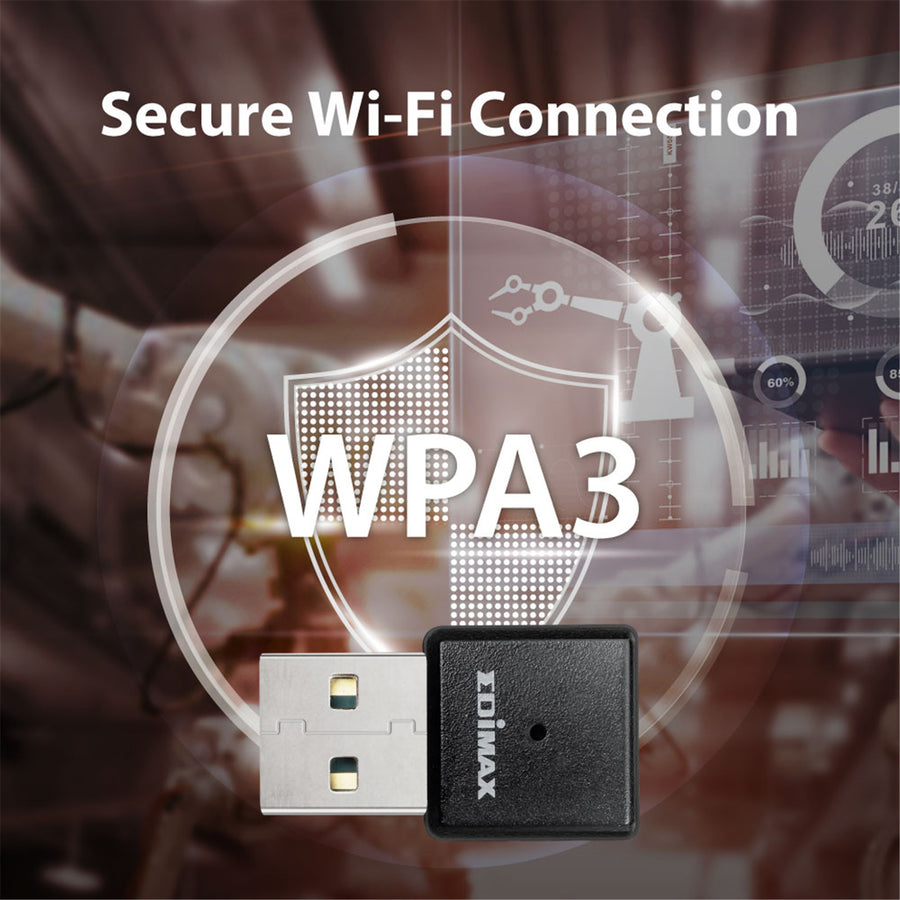 EDIMAX IEW-7811UTC - Industrial AC650 Wi-Fi 5 Dual-Band USB Adapter.