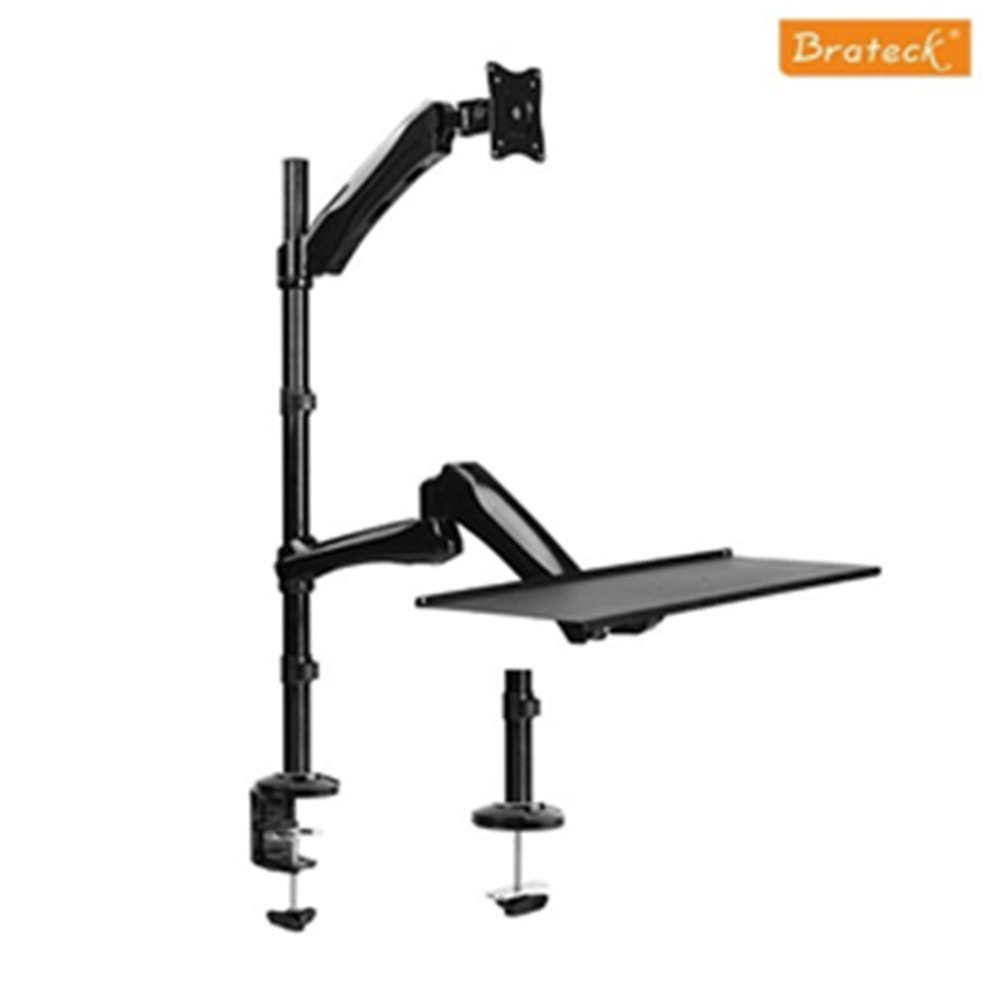 Bracom BT-DWS01-C02 - Einzelmonitor-Sitz-Steh-Arbeitsplatz. Passend für die meisten 13"-27" LCD-Monitore und Bildschirme