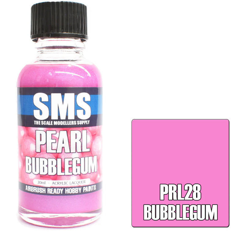 SMS PRL28 - AIRBRUSH PAINT 30ML PEARL BUBBLEGUM ACRYLIC LACQUER SCALE MODELLERS SUPPLY