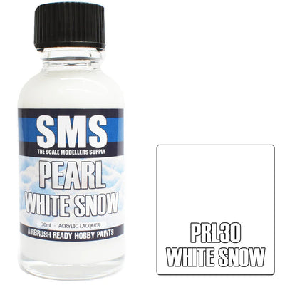 SMS PRL30 - AIRBRUSH FARBE 30ML PERLWEISS SCHNEE ACRYL LACK MODELLBAU ZUBEHÖR