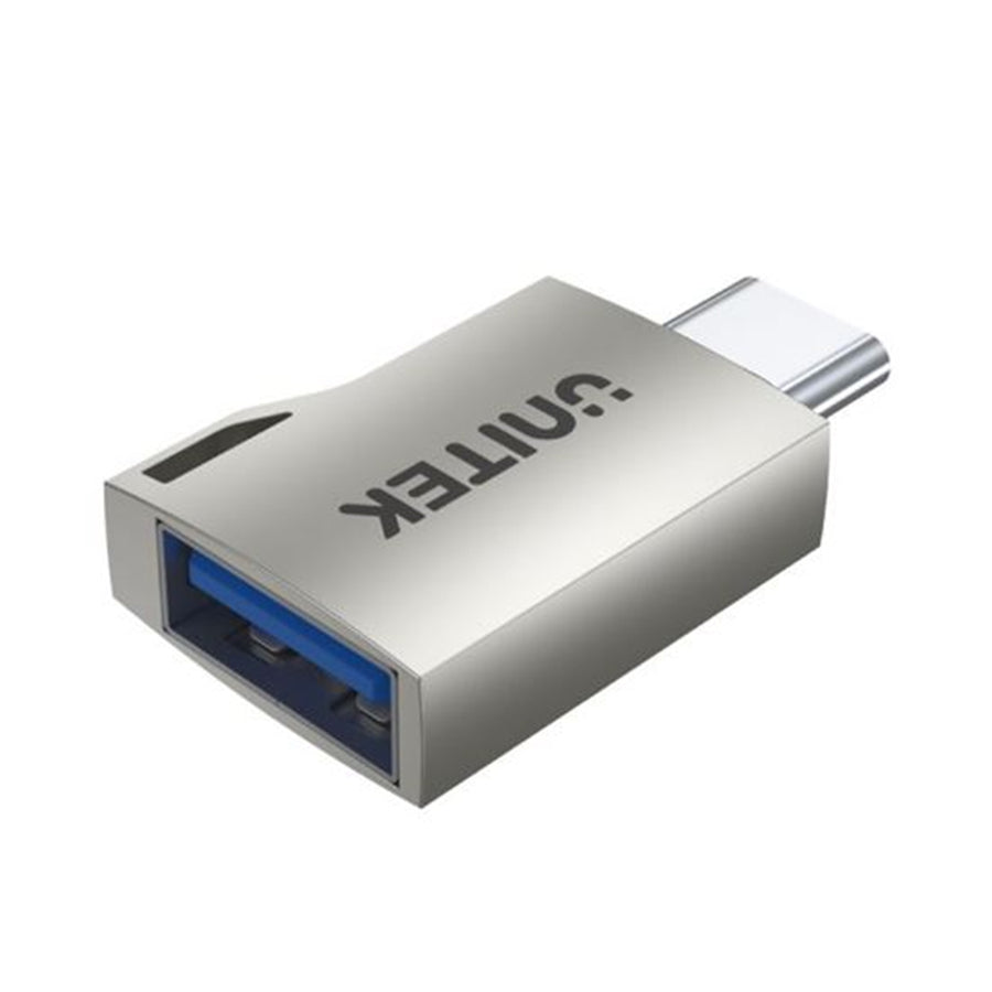 Unitek A1025GNI  USB-C to USB-A Ultra-Tiny AdaptorwithEasyGripDesign.SupportsSuperspeed5Gbps.BuiltTough with Zinc-Alloy Housing & Keychain Eye. Supports QC3.0 & Up to 9V/2A C