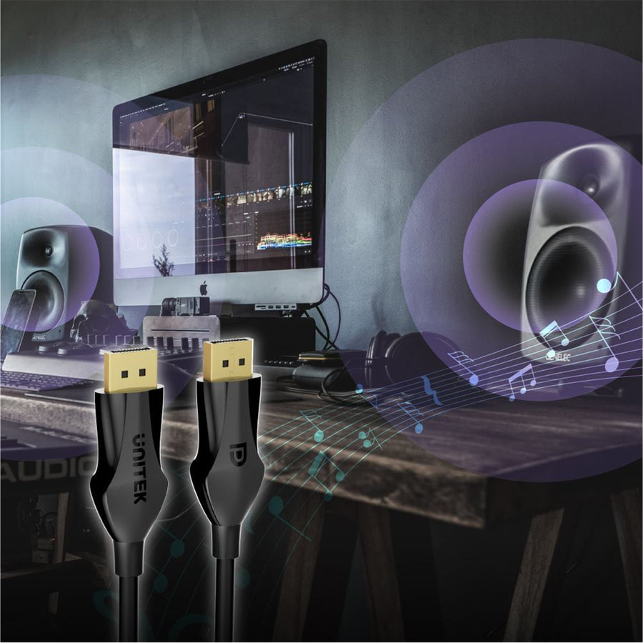 C1624BK-3M - 3m DisplayPort V1.4 Kabel unterstützt 8K@60Hz 4K@144Hz & 1440p@240Hz 32.4Gbps