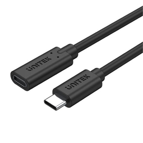 Unitek C14086BK-1M - 1m USB-C 3.1 Male to Female Extension Cable. up to 4K@60Hz 100W/20V 5A Power