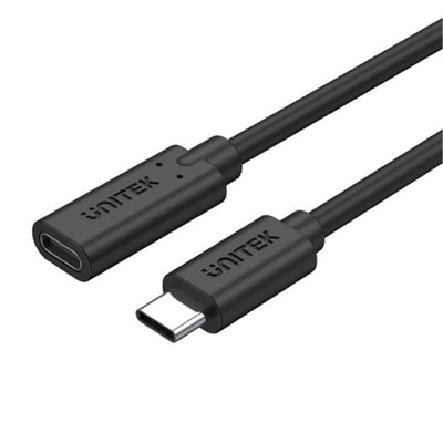 Unitek C14086BK-1M - 1m USB-C 3.1 Stecker auf Buchse Verlängerungskabel. Bis zu 4K@60Hz 100W/20V 5A Stromversorgung