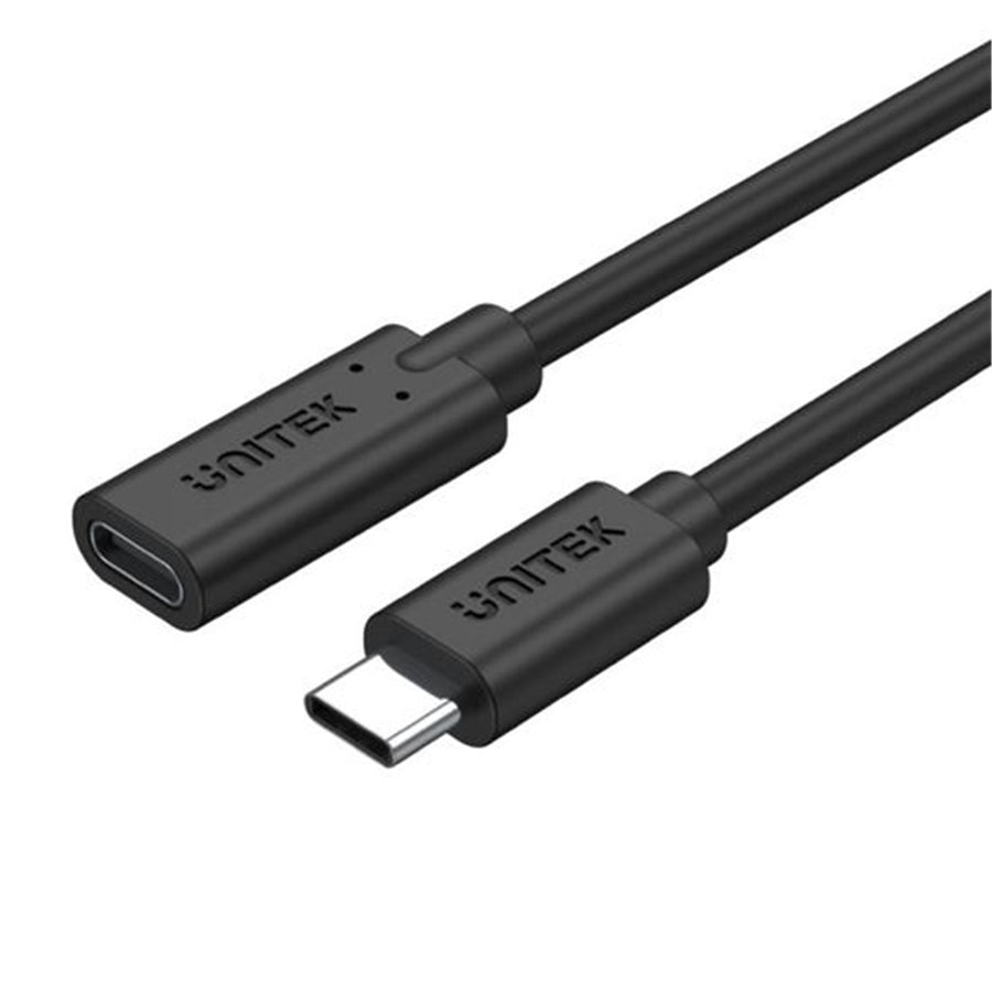 Unitek C14086BK-1M - 1m USB-C 3.1 Male to Female Extension Cable. up to 4K@60Hz 100W/20V 5A Power