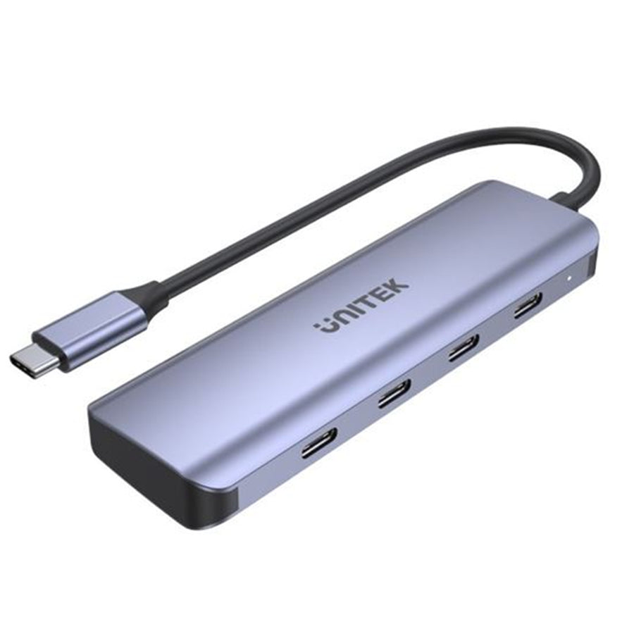 Unitek H1107K - 4-in-1 Multi Port Hub w/ USB-C Connector. 4 x USB-C Ports. USB3.0 w/ a Data Tr&fer