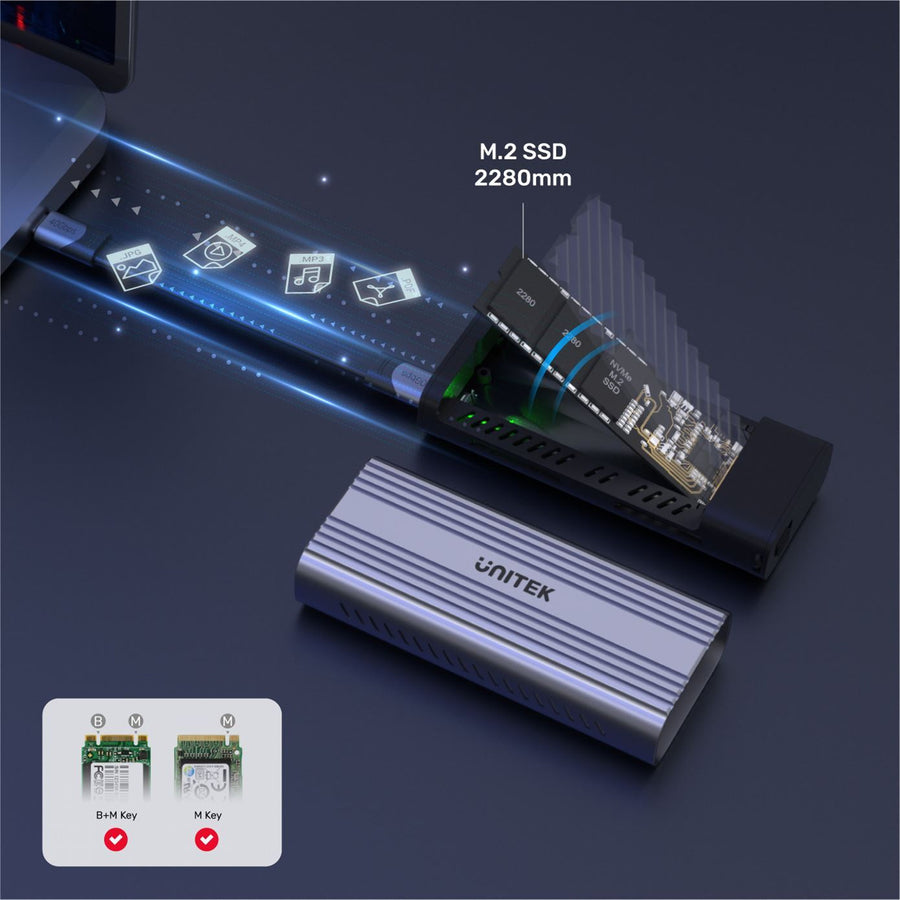 Unitek S1226A - SolidForce Reefer Pro USB4 to M.2 SSD (PCIe/NVMe) Enclosure up to 40Gbps (Thunderbolt