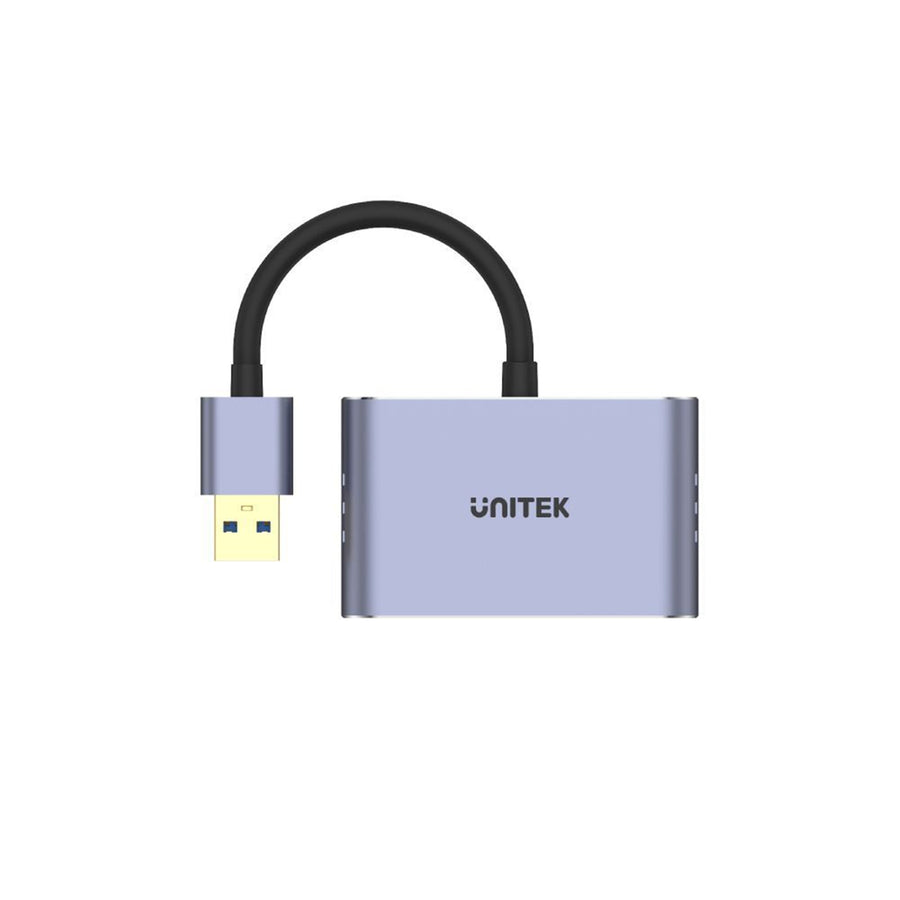 Unitek V1304A - USB-A to HDMI 2.0 & VGA Adapter Dual Monitor Support. Screen Res up to 1920x1080P