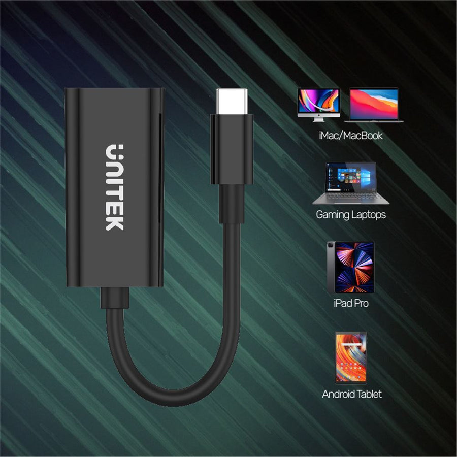 Unitek V1421A - USB-C to HDMI 2.0 Adapter 4K@60Hz UHD HDMI Output HDCP 2.3 & 3D Video.