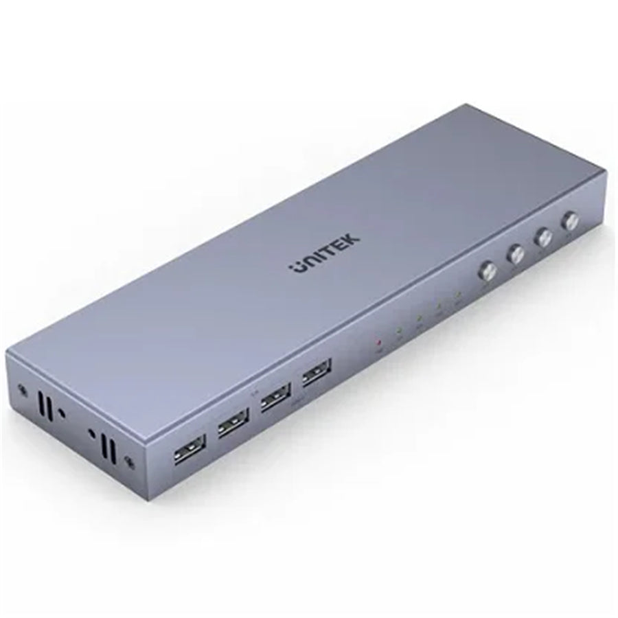 Unitek V306A - HDMI KVM 4-in-1-Out Switch & Supports 4K@60Hz UHD. 4x USB-A Ports 4x HDMI