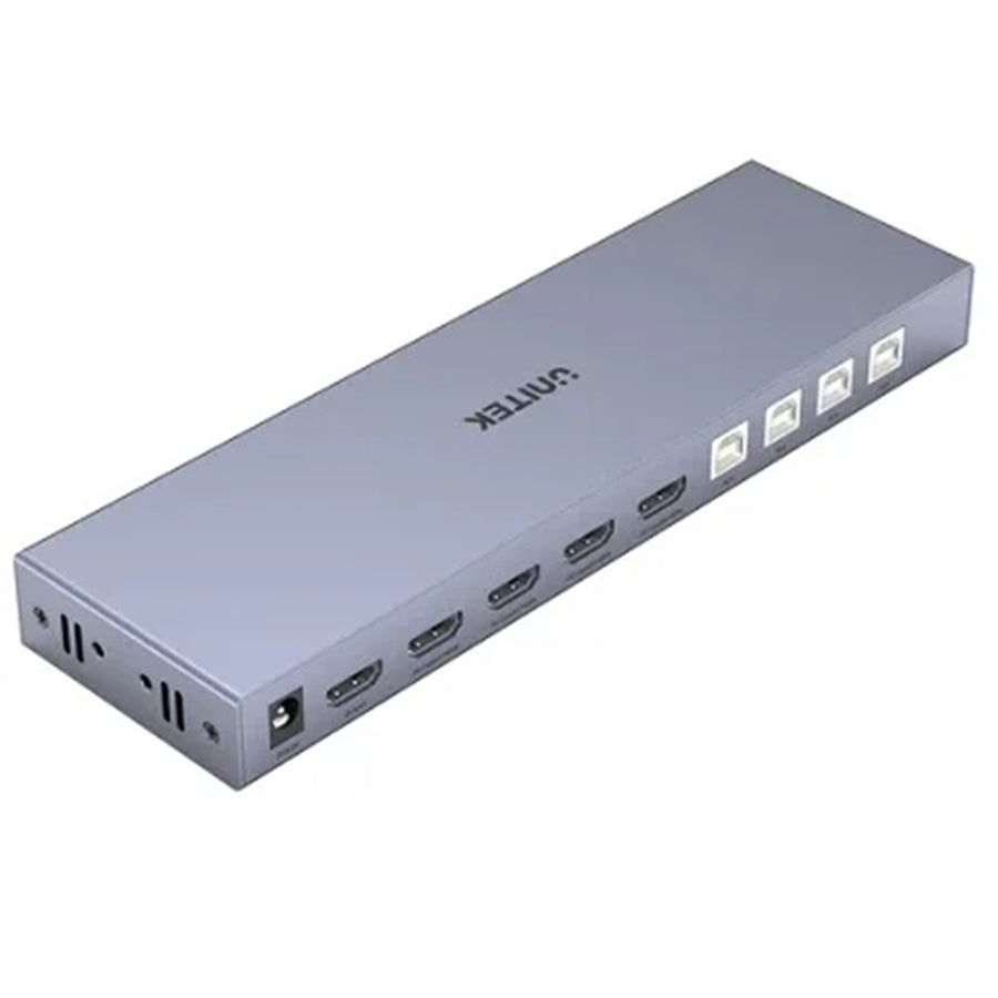 Unitek V306A - HDMI KVM 4-in-1-Out Switch & Supports 4K@60Hz UHD. 4x USB-A Ports 4x HDMI