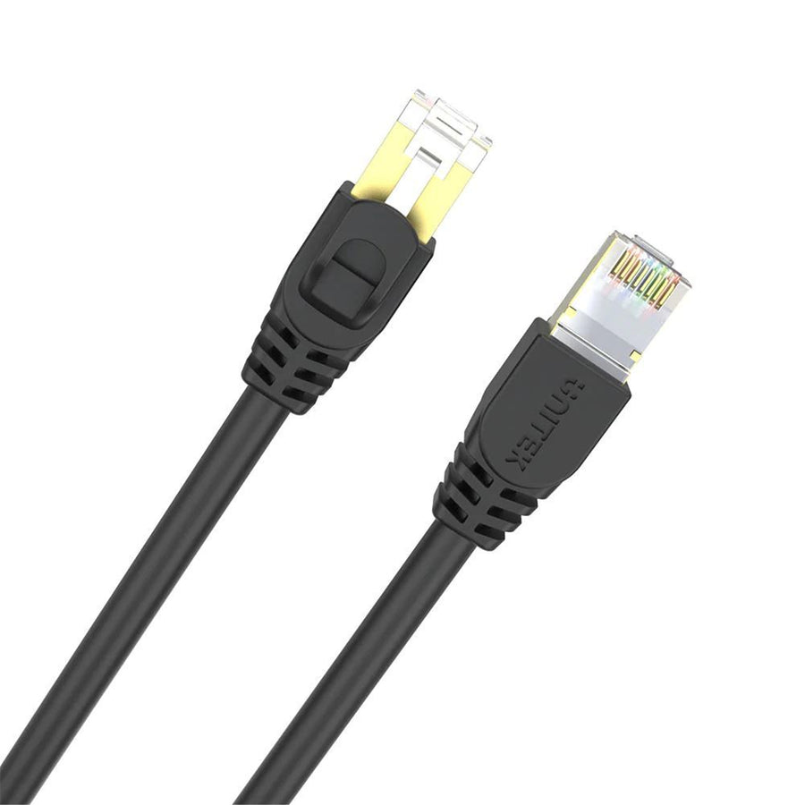 Unitek C1808HBK-0-5 - 0.5m CAT7 Black SSTP 26AWG Patch Lead in PVC Jacket Supports 10 Gigabit Ethernet