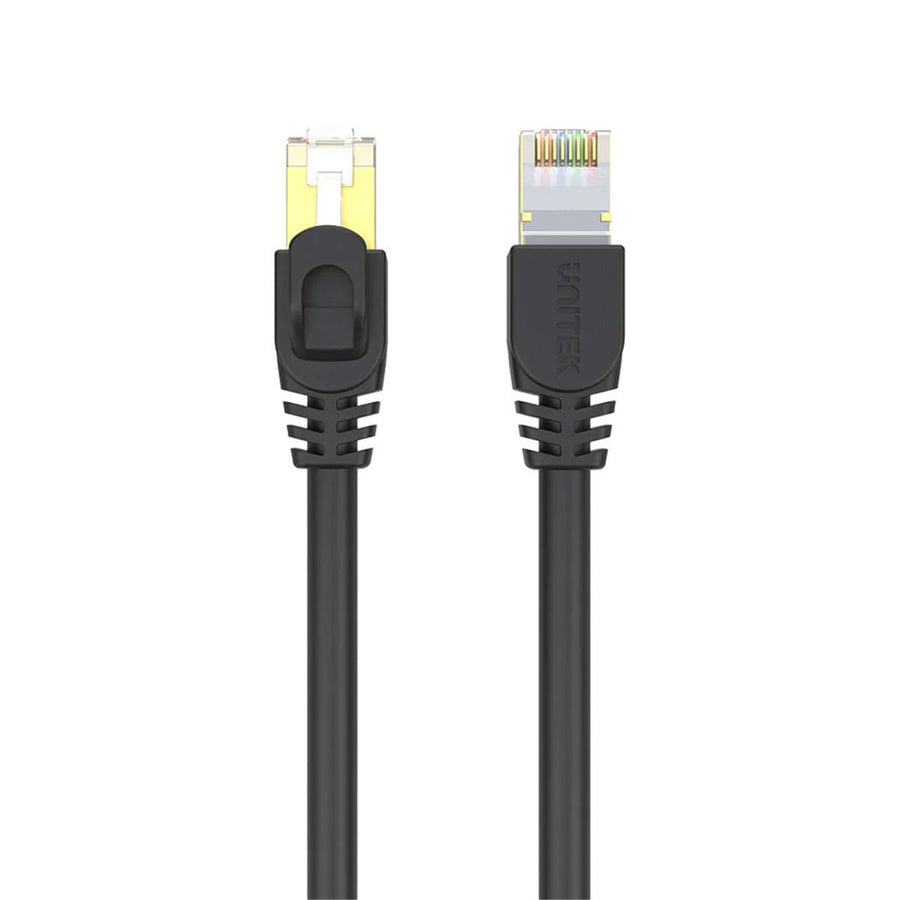 Unitek C1815EBK-20 - 20m CAT7 Black SSTP 26AWG Patch Lead in PVC Jacket Supports 10 Gigabit Ethernet
