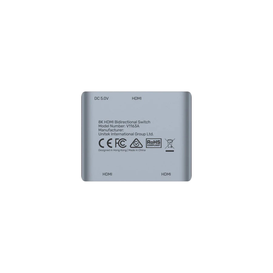 Unitek V1163A - HDMI Bi-directional Switch. Supports up to 8K@60Hz UHD. 2-in-1-Out & 1-in-2-Out.