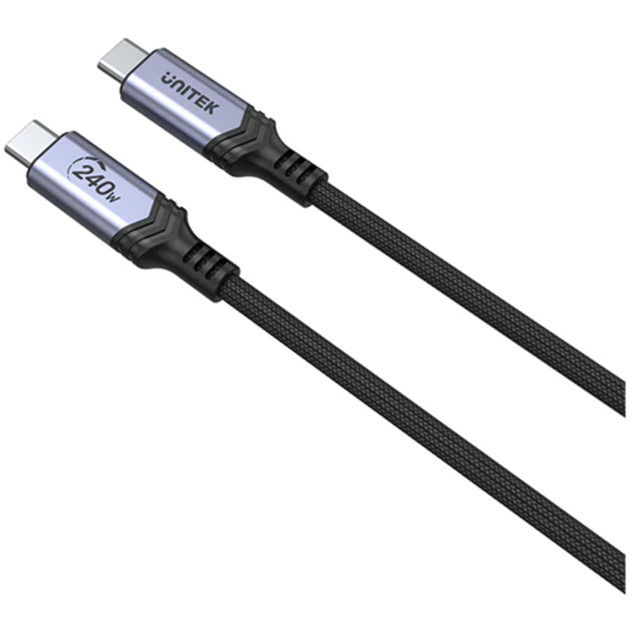Unitek C14110GY-2M - 2M USB-C to USB-C Cable. Supports 240W Super Speed Fast Charging.