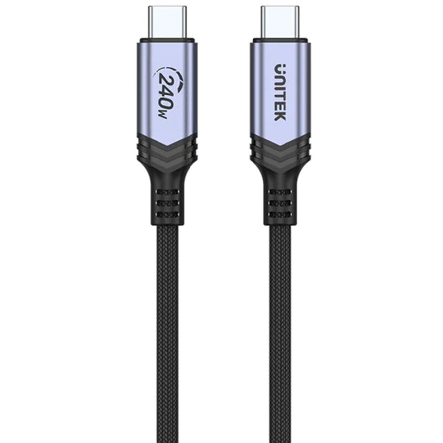 Unitek C14110GY-2M - 2M USB-C to USB-C Cable. Supports 240W Super Speed Fast Charging.