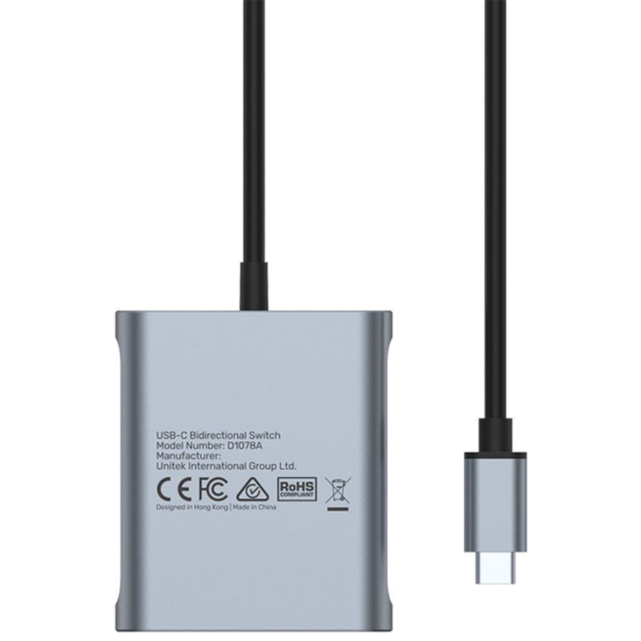 Unitek  D1078A USB-C Bi-Directional Switch - Space Grey