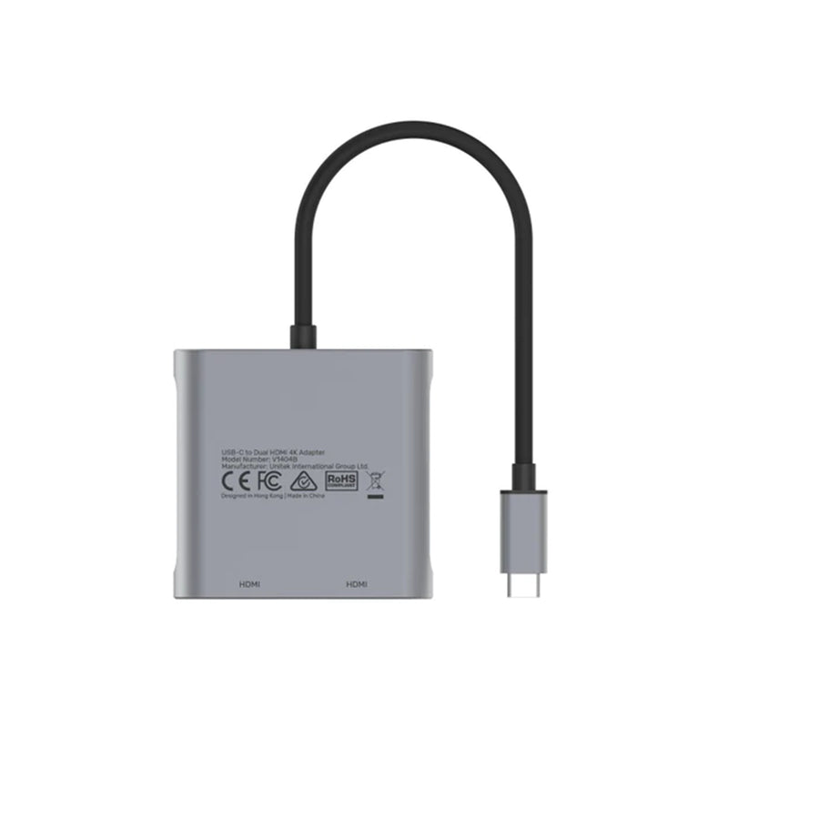 Unitek V1404B - USB-C to Dual HDMI Adapter. Supports Up to 4K@60Hz. Supports Multi-Screen (MST)