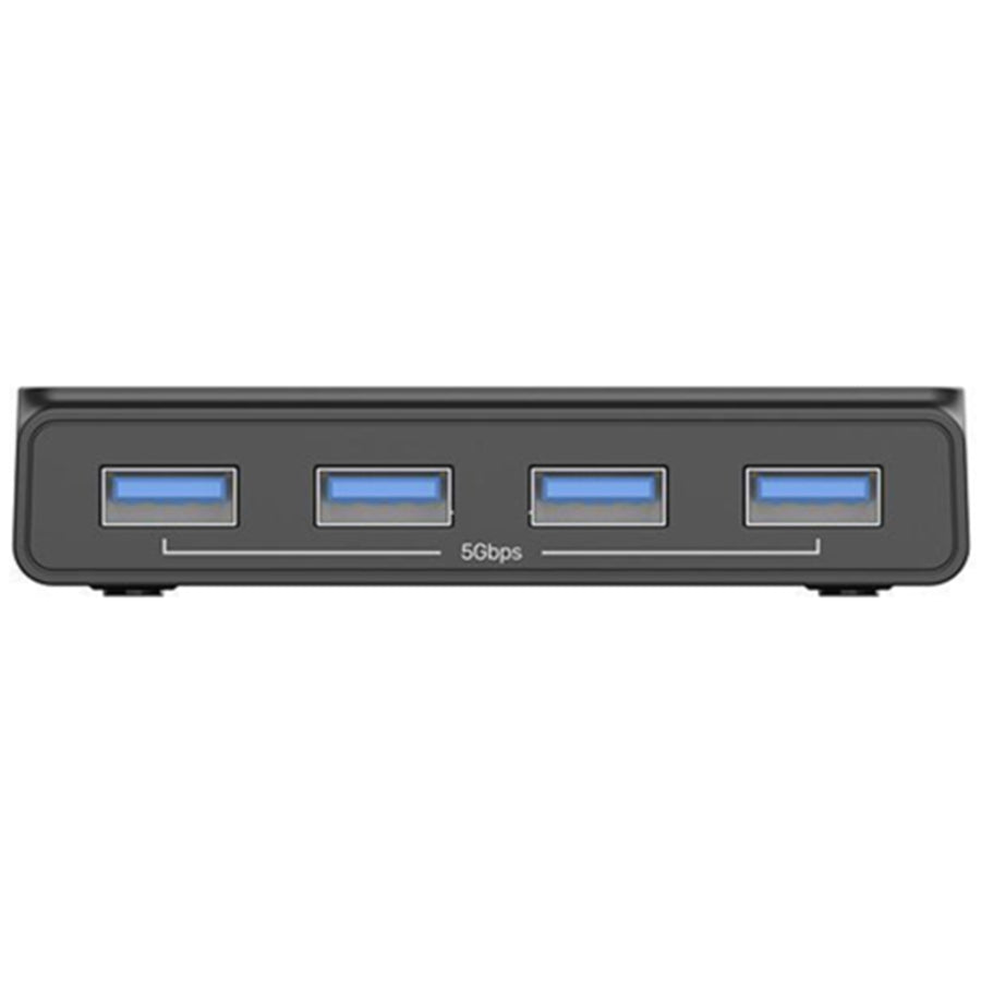 Unitek 4-Port KVM Switcher with 4x USB-A 3.0 Ports - Share USB Devices Between 2x Laptops/PCs, Upto 5Gbps Transfer Speed, LED Indicator, Plug & Play - Inc USB-A to C & USB-A to DC Cables