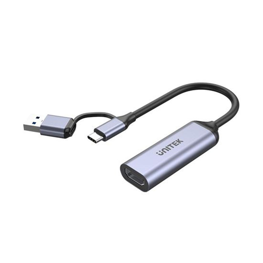 Unitek V1167A - HDMI to USB-C/A Video Capture Card. 60FPS Streaming Teaching Video Conferencing