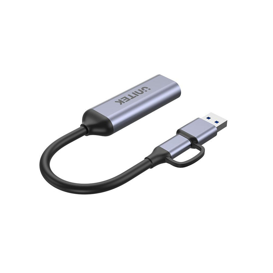 Unitek V1167A - HDMI to USB-C/A Video Capture Card. 60FPS Streaming Teaching Video Conferencing