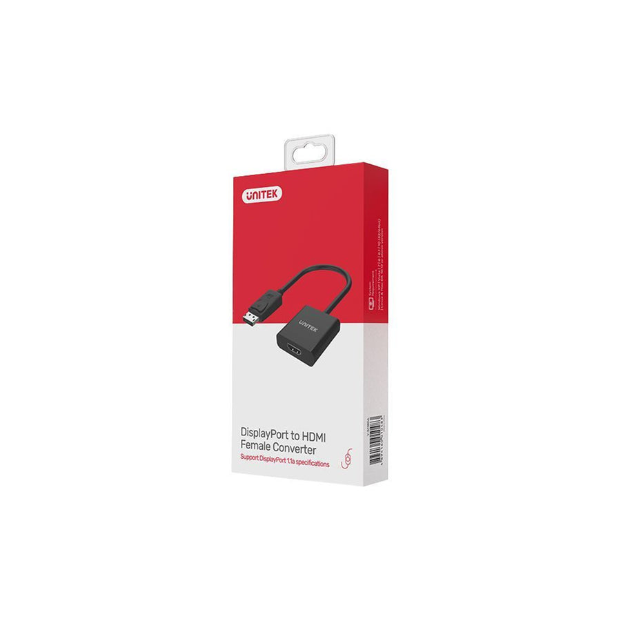 Unitek Y-5118DA - 1080P DisplayPort to HDMI FHD Adapter w/ 20cm Cable. PC Res up to 1920x1200