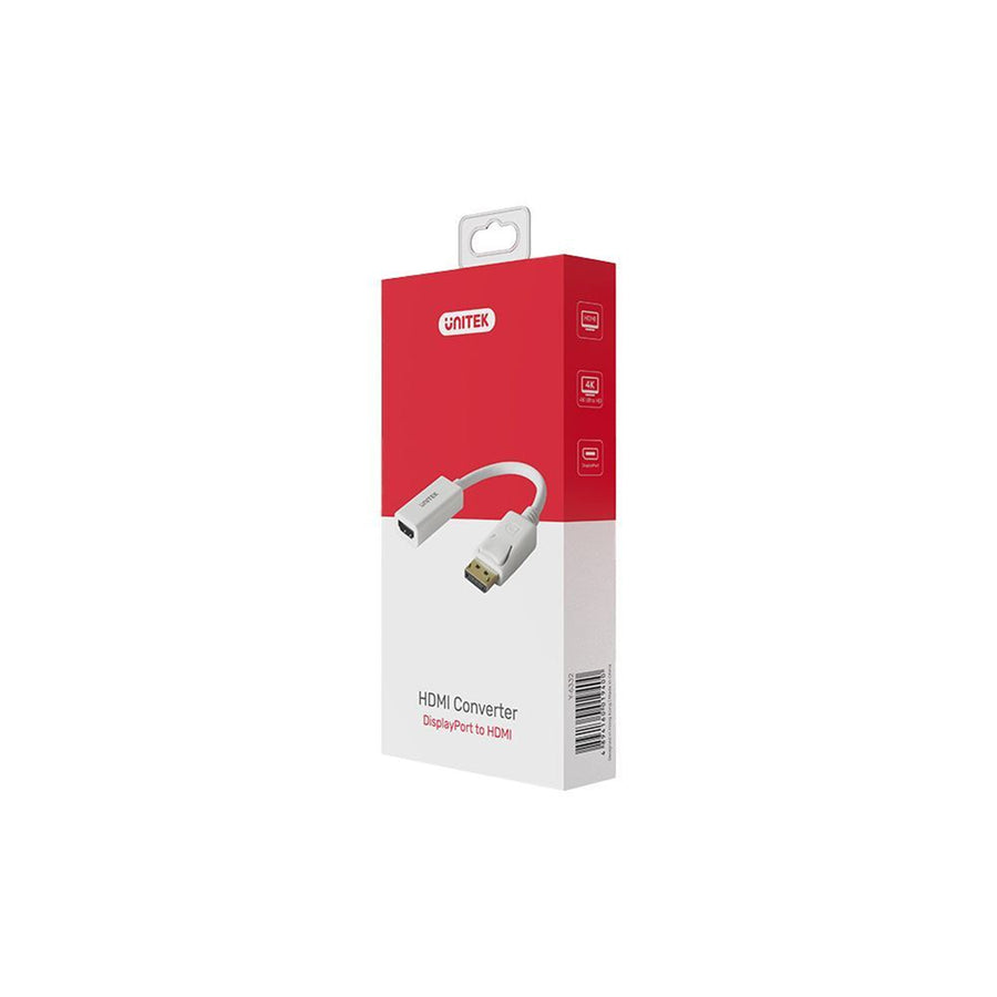 Unitek Y-6332 - 4K 30Hz DisplayPort to HDMI 1.4 Adapter w/ 20cm Cable. Supports 4K Ultra HD Resol