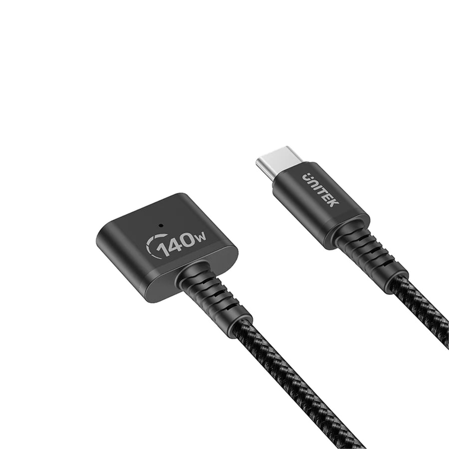 Unitek C14121BK-2M - 2M 140W USB-C to MagSafe 3 Charging Cable for MacBook. Tangle Free Nylon Braided