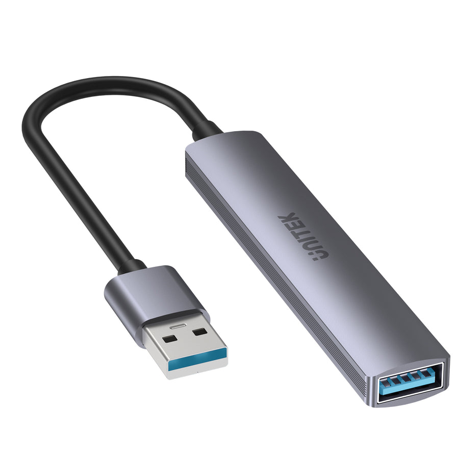 Unitek H1208A - 4-in-1 USB Multi-port Ultra Slim Hub w/ USB-A Connector. 1x USB3.0 Port & 3x USB2.0