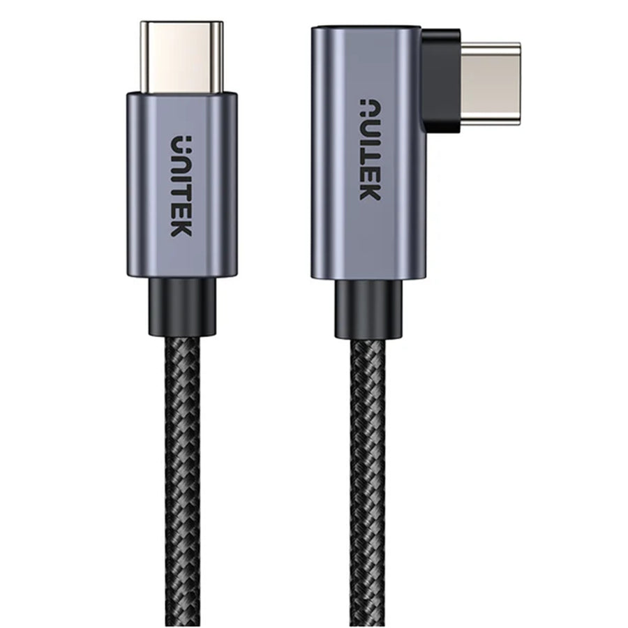 C14123BK-3M - 3m USB-C to Right Angled 90 Degree USB-C Connector. Supports 100W PD Fast Charging