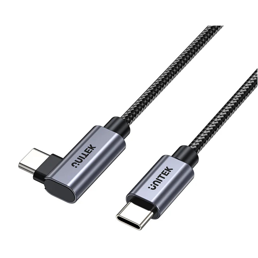 C14123BK-3M - 3m USB-C to Right Angled 90 Degree USB-C Connector. Supports 100W PD Fast Charging