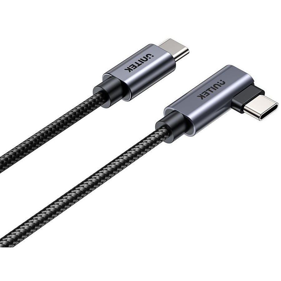 C14123BK-3M - 3m USB-C to Right Angled 90 Degree USB-C Connector. Supports 100W PD Fast Charging