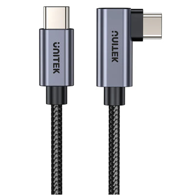 C14123BK-3M – 3m USB-C auf rechtwinkligen 90-Grad-USB-C-Stecker. Unterstützt 100W PD-Schnellladung