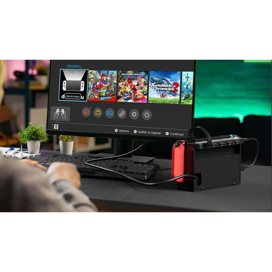 Unitek G1002E - Switch 4-in-1 Game Card Reader w/ 4x Card Reader Slots Plus Remote Control