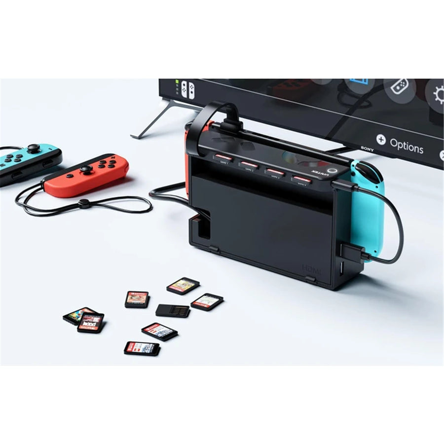Unitek G1002E - Switch 4-in-1 Game Card Reader w/ 4x Card Reader Slots Plus Remote Control