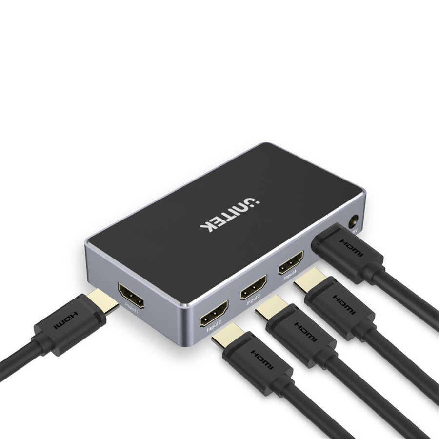 Unitek V1110A - 5-In-1-Out 4K HDMI 1.4b Switch. Supports up to 4K@30Hz (UHD) Resolution (3840 x 2160)