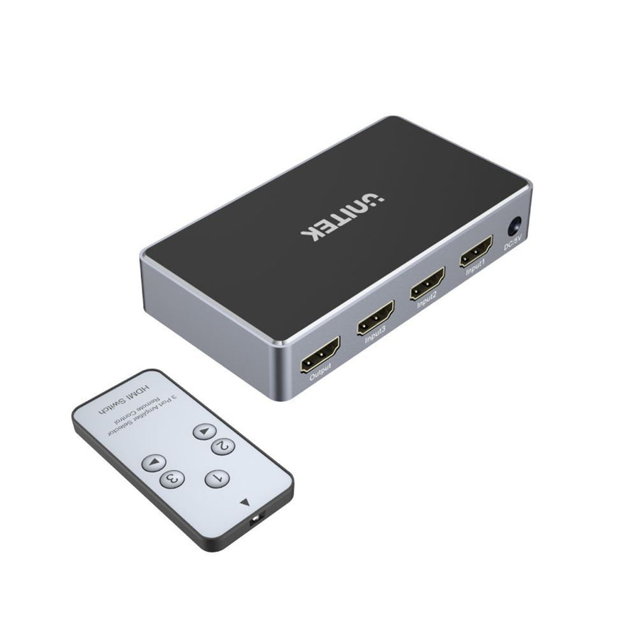 Unitek V1111A - 3-In-1-Out 4K HDMI 1.4b Switch. Supports up to 4K@30Hz (UHD) Resolution (3840 x 2160)