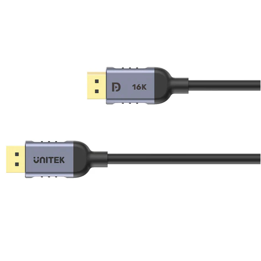 Unitek 1m DisplayPort V2.1 Cable. Supports 16K@60Hz 8K@120Hz & 4K@240Hz